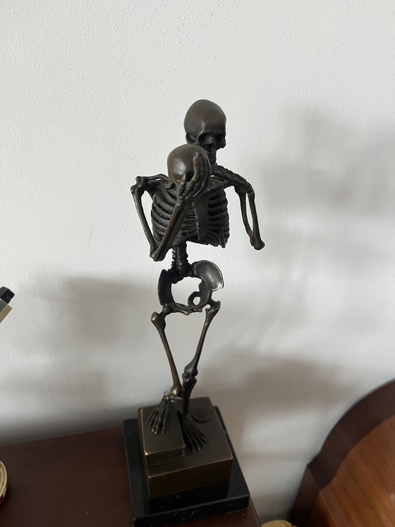 Image 1 of Skeleton statue bronze