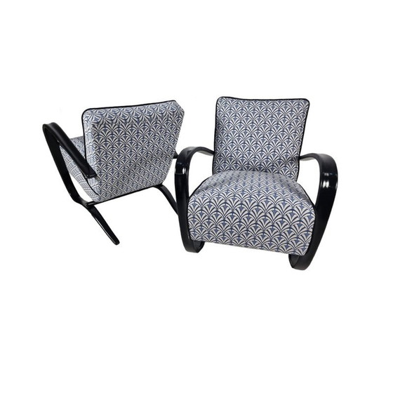 Image 1 of Paar vintage fauteuils H 269 van Jindřich Halabala voor Up Závody, Tsjecho-Slowakije 1940