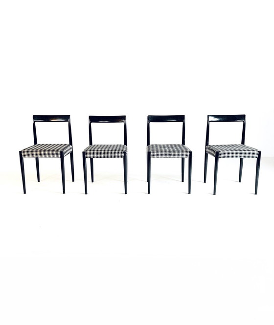 Image 1 of 4X Vintage Lübke Eetkamerstoel ‘70