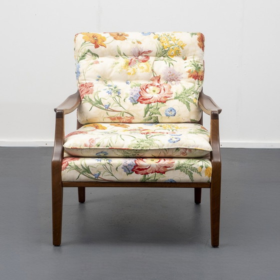 Image 1 of Mahoniehouten fauteuil