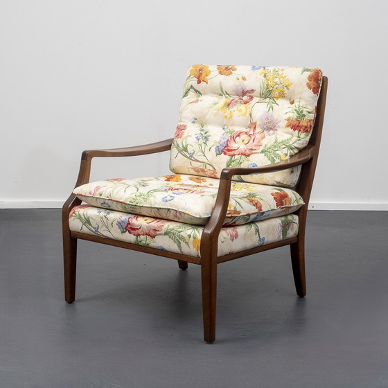 Image 1 of Mahoniehouten fauteuil