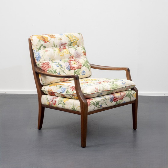 Image 1 of Mahoniehouten fauteuil