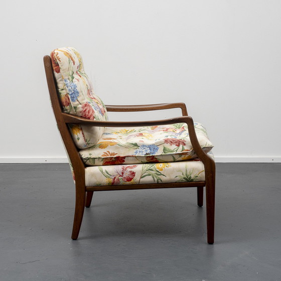 Image 1 of Mahoniehouten fauteuil