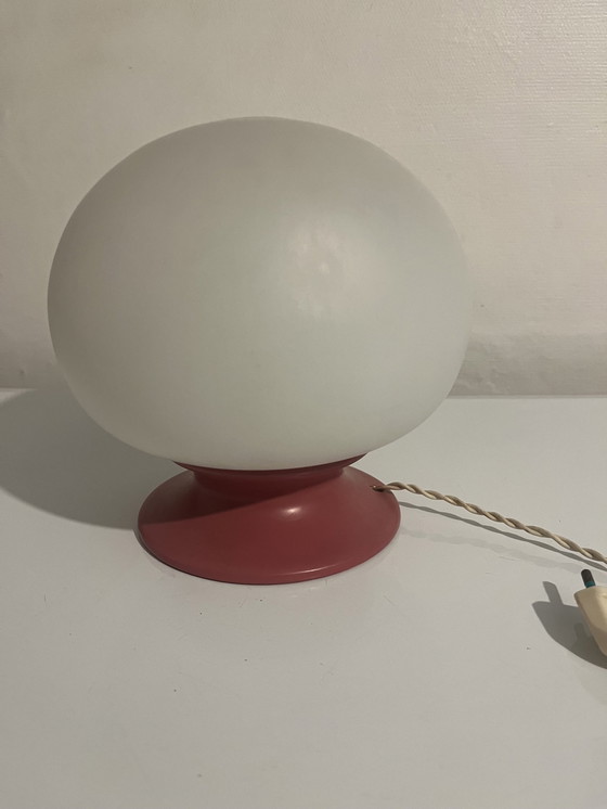 Image 1 of Antieke Paddestoel Opaline Lamp