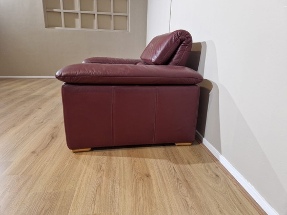 Image 1 of Montel Vintage Fauteuil Bordeaux Leder Verstelbaar