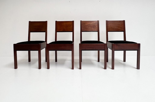 Haagse School Set Eetkamerstoelen Van Muntendam Voor Lov, 1920'S