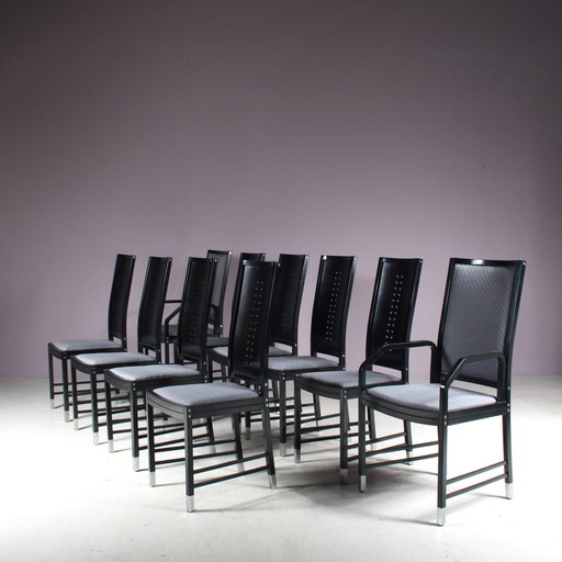 Set van 10 eetkamerstoelen door Ernst W. Beranek voor Thonet, Oostenrijk 1980