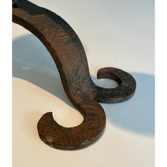 Image 1 of Vintage smeedijzeren kandelaar met 5 armen, Frankrijk 1950