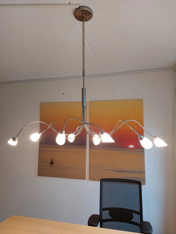 Image 1 of Steinhauer Elegance - Hanglamp - 8 Lichts - Halogeen - Rvs