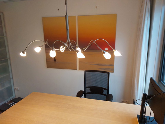 Image 1 of Steinhauer Elegance - Hanglamp - 8 Lichts - Halogeen - Rvs