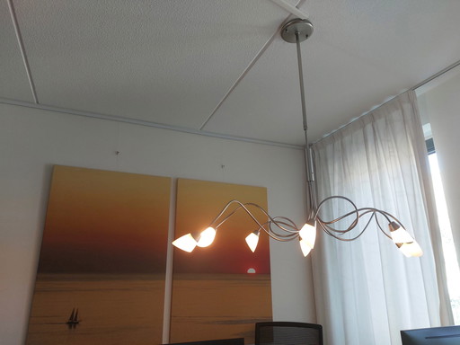 Steinhauer Elegance - Hanglamp - 8 Lichts - Halogeen - Rvs