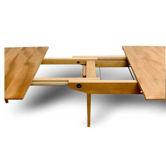 Image 1 of Mid Century Ercol Grand Windsor uitschuifbare eettafel & 4 Quaker stoelen