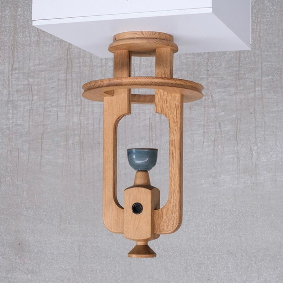 Image 1 of Vintage eikenhouten ophanging door Guillerme et Chambron, Frankrijk 1960