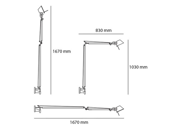 Image 1 of Artemide Tolomeo Braccio wandlamp