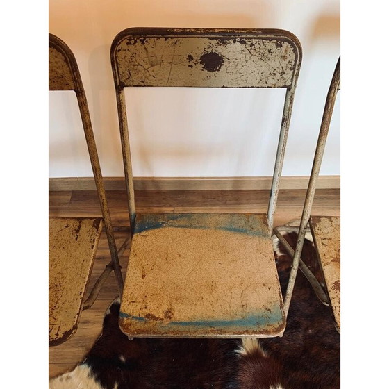Image 1 of Set van 5 vintage metalen klapstoelen