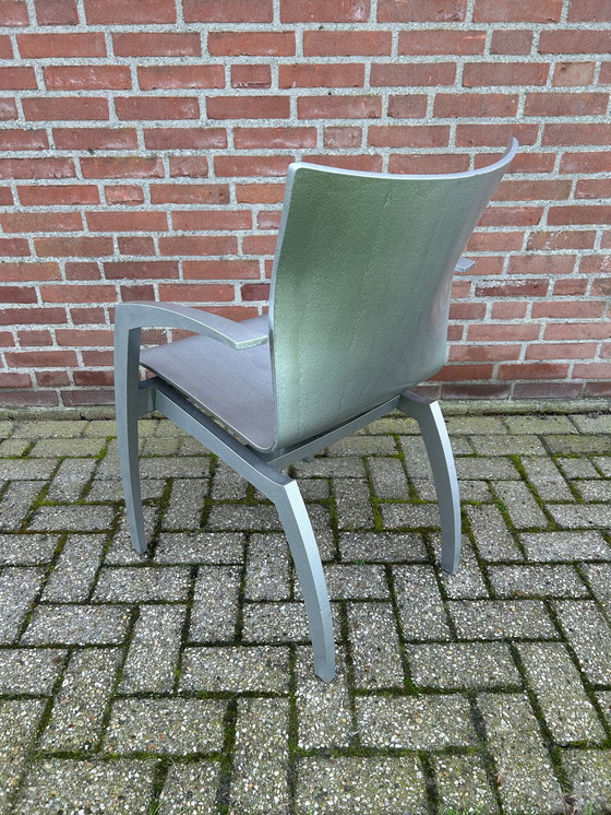 Image 1 of 3 Leolux Camarilla Beukenhouten Hamerslag Zilver Eetkamerstoelen