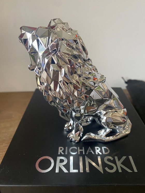 Image 1 of Roaring Lion Zilveren Editie Door Richard Orlinski Nieuw 2024