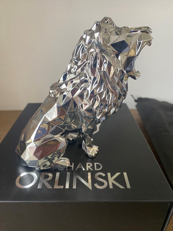 Image 1 of Roaring Lion Zilveren Editie Door Richard Orlinski Nieuw 2024