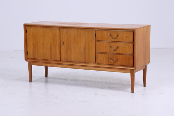 Image 1 of Vintage dressoir 60s | Mid Century TV plank met laden ladekast retro houtopslag