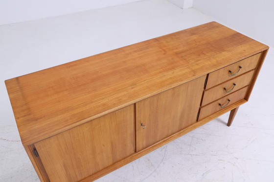 Image 1 of Vintage dressoir 60s | Mid Century TV plank met laden ladekast retro houtopslag