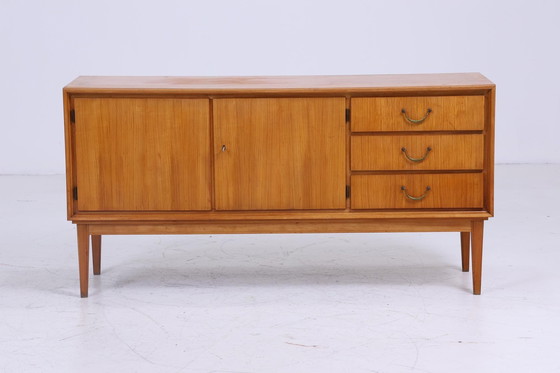 Image 1 of Vintage dressoir 60s | Mid Century TV plank met laden ladekast retro houtopslag