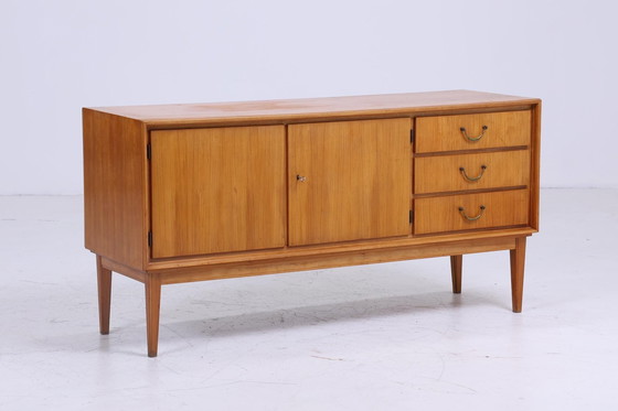 Image 1 of Vintage dressoir 60s | Mid Century TV plank met laden ladekast retro houtopslag