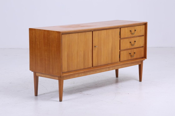 Image 1 of Vintage dressoir 60s | Mid Century TV plank met laden ladekast retro houtopslag