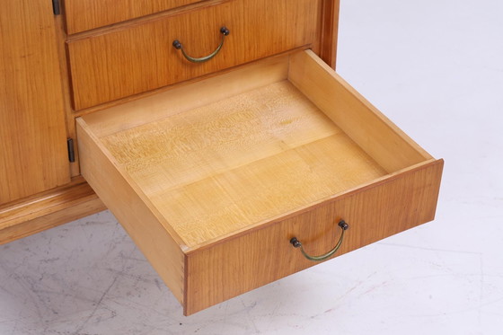 Image 1 of Vintage dressoir 60s | Mid Century TV plank met laden ladekast retro houtopslag