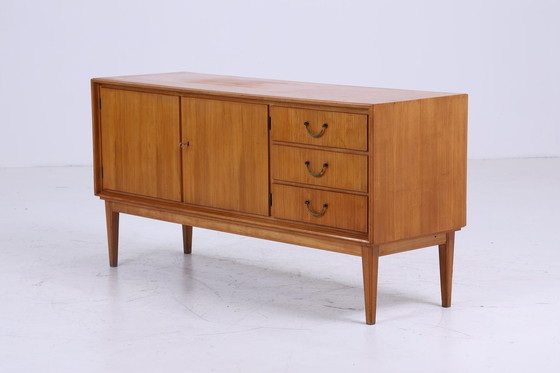 Image 1 of Vintage dressoir 60s | Mid Century TV plank met laden ladekast retro houtopslag