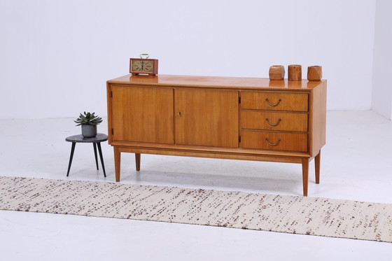 Image 1 of Vintage dressoir 60s | Mid Century TV plank met laden ladekast retro houtopslag