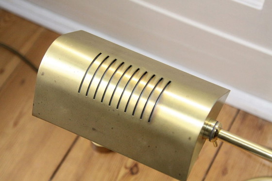 Image 1 of Bureaulamp tafellamp messing dimmer 70s vintage