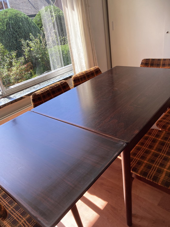 Image 1 of 6x Vintage stoelen met tafel