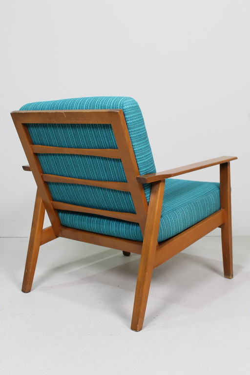 Vintage Blauwe Fauteuil - Jaren '60