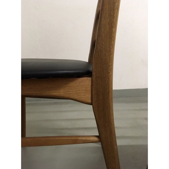 Image 1 of Set van 6 vintage teakhouten stoelen Lis Niels Koefoeds 1960