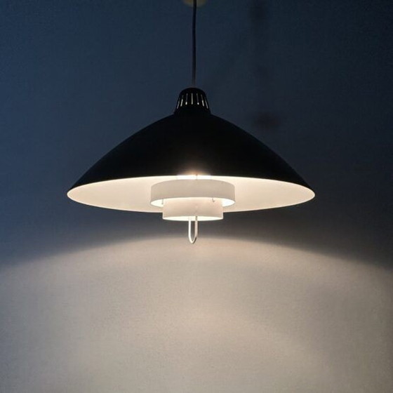 Image 1 of Groene hanglamp, midden-eeuws ontwerp, jaren 1960