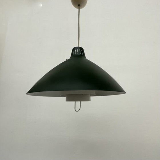 Image 1 of Groene hanglamp, midden-eeuws ontwerp, jaren 1960