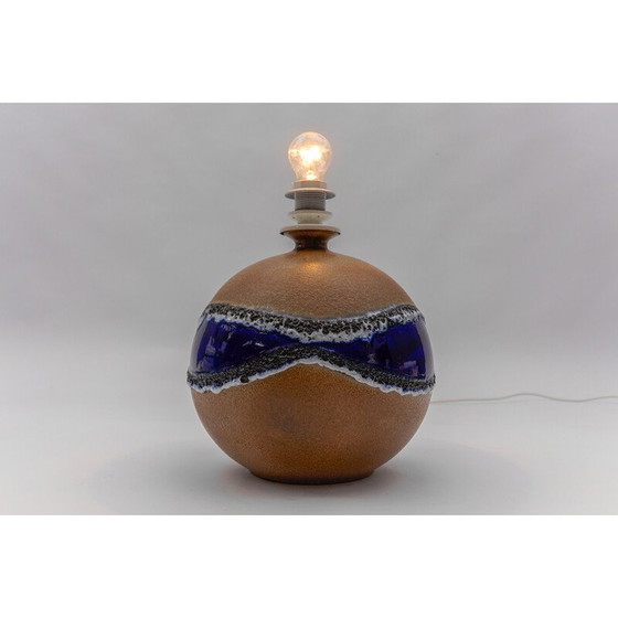 Image 1 of Vintage keramische globe tafellampvoet voor Leola, 1960