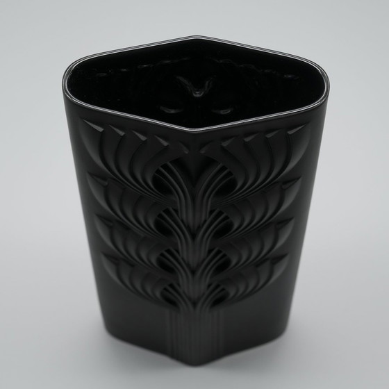 Image 1 of Rosenthal Rosemonde Nairac Porcelaine Noire Op Art Vaas Duo Levensboom 33+26Cm