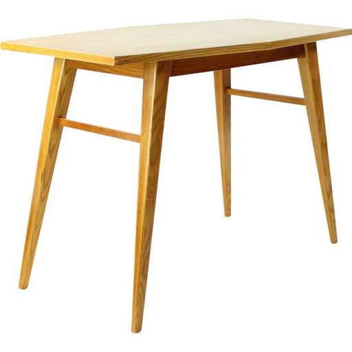 Mid century salontafel in eikenhout, Tsjecho-Slowakije 1960