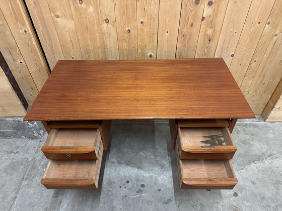 Image 1 of Teakhouten bureau van Gunnar Nielsen voor Tibergaard, 1960