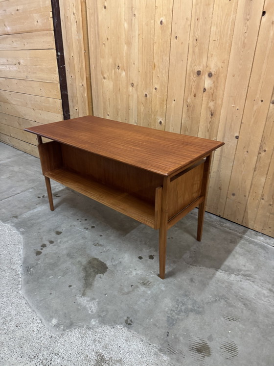 Image 1 of Teakhouten bureau van Gunnar Nielsen voor Tibergaard, 1960