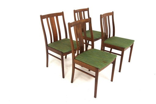  Set van 4 Scandinavische rozenhouten stoelen, Zweden, 1960