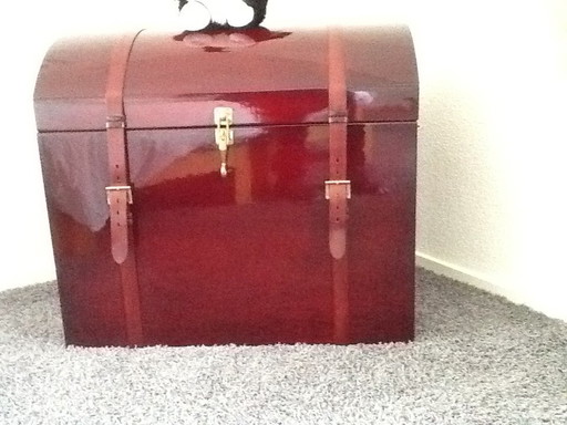 Hutkoffer Geheel Leder Hand Gemaakt Door Vrinten Bombardon 