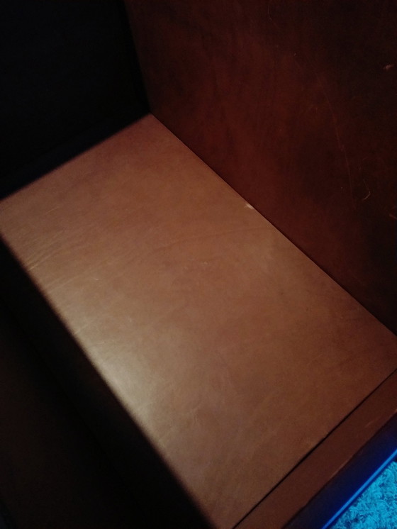 Image 1 of Hutkoffer Geheel Leder Hand Gemaakt Door Vrinten Bombardon 