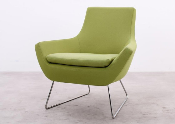 Image 1 of 2X Swedese Happy Easy Low Back Fauteuil Groen