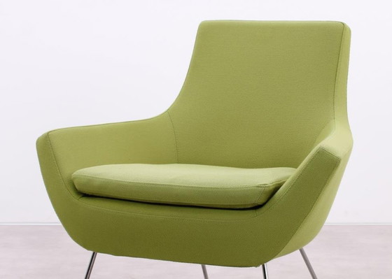 Image 1 of 2X Swedese Happy Easy Low Back Fauteuil Groen