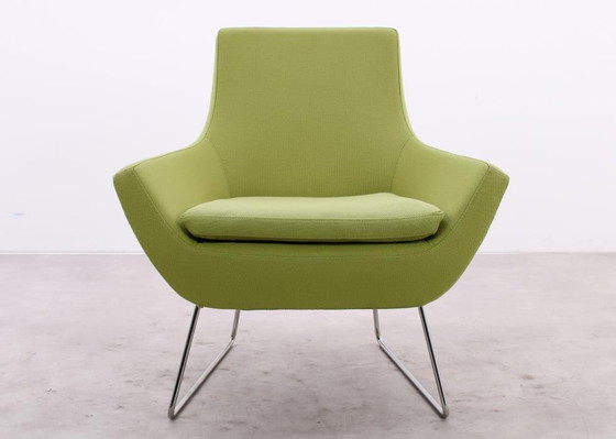 Image 1 of 2X Swedese Happy Easy Low Back Fauteuil Groen