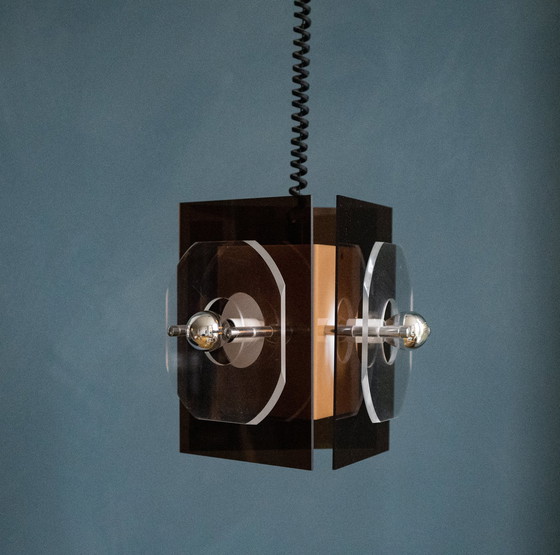 Image 1 of Retro Plexiglas Hanglamp Door Herda Amsterdam