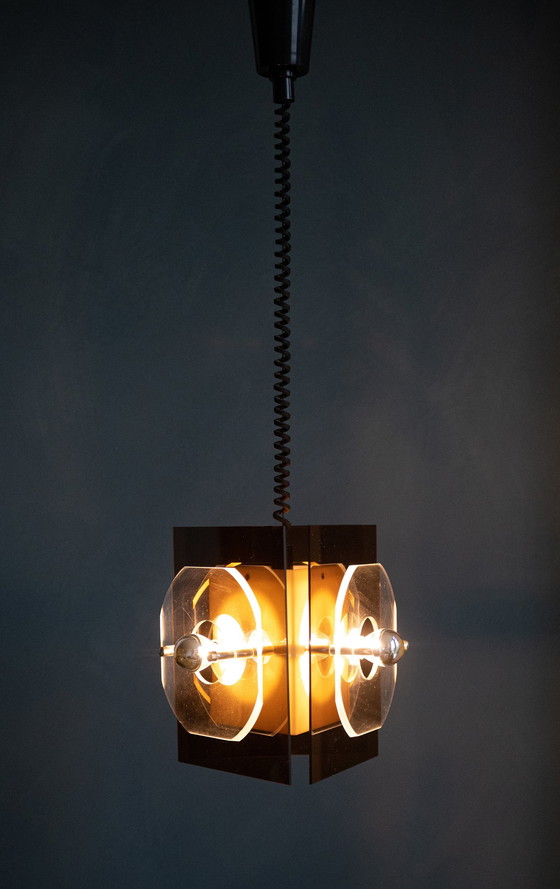 Image 1 of Retro Plexiglas Hanglamp Door Herda Amsterdam