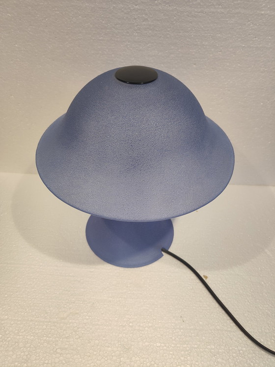 Image 1 of Vintage blauwe  Mushroom Table Lamps 1970s